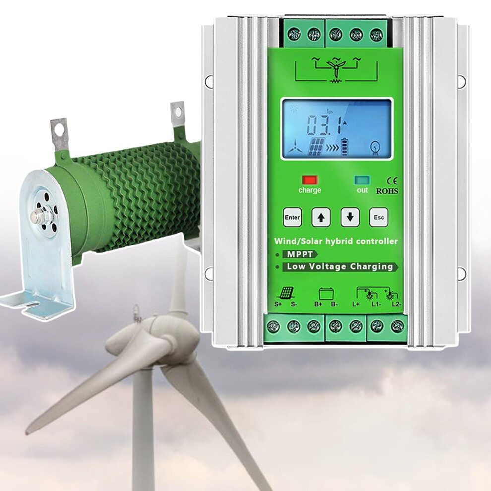 48V 5000W Wind Solar Hybrid Mppt Charge Controller For Off Grid Battery With Lcd And Boost Charging 9044945365795
