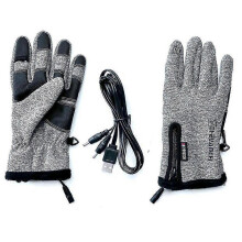 (Grey Thermostat) Usb Electric Heated Gloves Warmer Mittens Non-slip Touch Screen Gloves Gifts