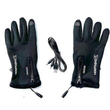(Black Thermostat) Usb Electric Heated Gloves Warmer Mittens Non-slip Touch Screen Gloves Gifts