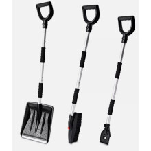 Car Snow Shovel 3 in 1 Snow Brush Kit with Ice Scraper Collapsible Design for Emergency Car SUV Truck