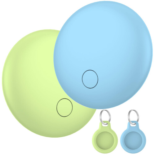 AirTag Compatible Bluetooth Item Tracker 2Pack with IP67 Waterproof Design and Replaceable Battery for Keys, Luggage, Backpack