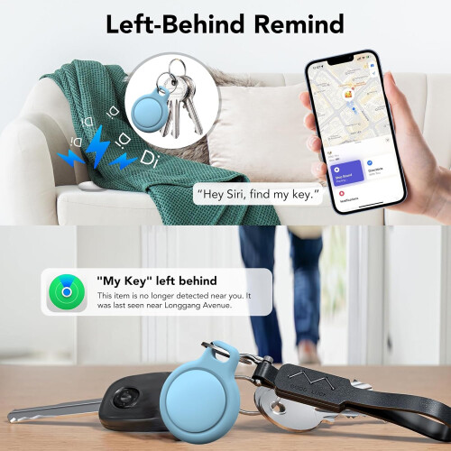 AirTag Compatible Bluetooth Item Tracker 2Pack with IP67 Waterproof Design and Replaceable Battery for Keys, Luggage, Backpack 2