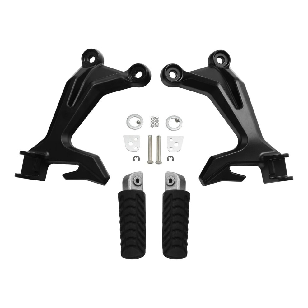 Rear Foot Peg Brackets Passenger Footrests 20172023 Durable For Kawasaki Ninja 650 Z650 Black 9113335703780