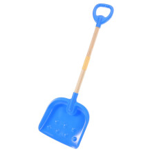 Lightweight Plastic Snow Shovel for Kids with Detachable Wooden Handle, Easy Snow Removal for Winter Play