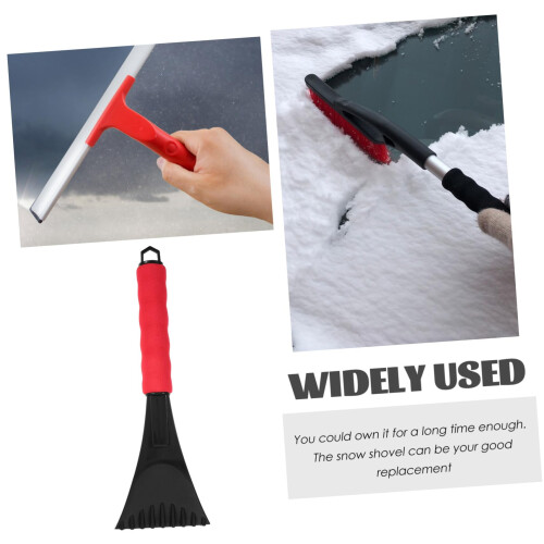 Replaceable Ice Scraper for Car with Ergonomic Grip, Quick Snow Removal Tool for Winter Windshield 2