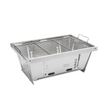 Portable BBQ Grill Folding Stainless Steel Compact Design for Camping Hiking and Beach Cooking