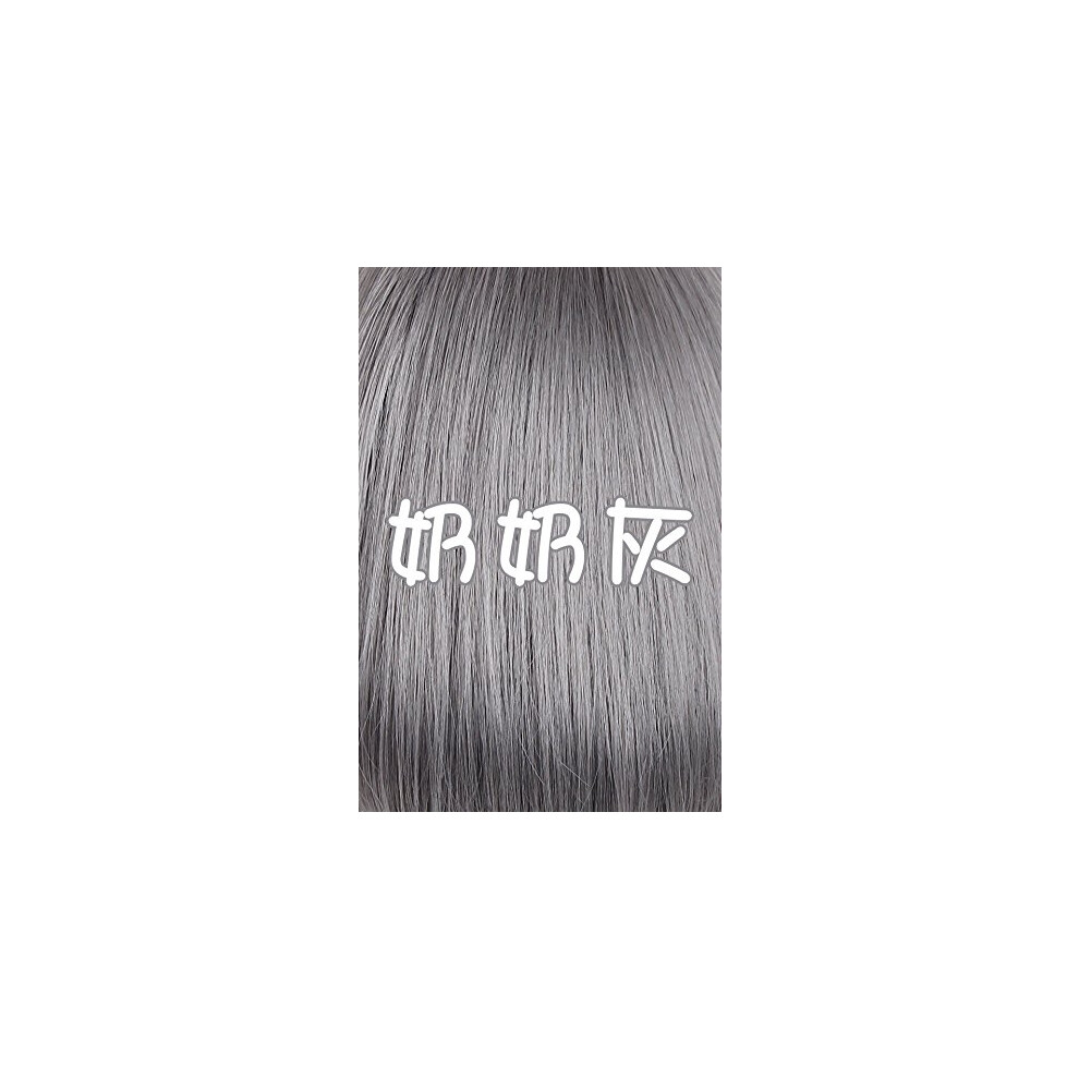 Korean Long Hair Wig with Bangs, Grandma Gray Big Wave, Fluffy Realistic Korean Style