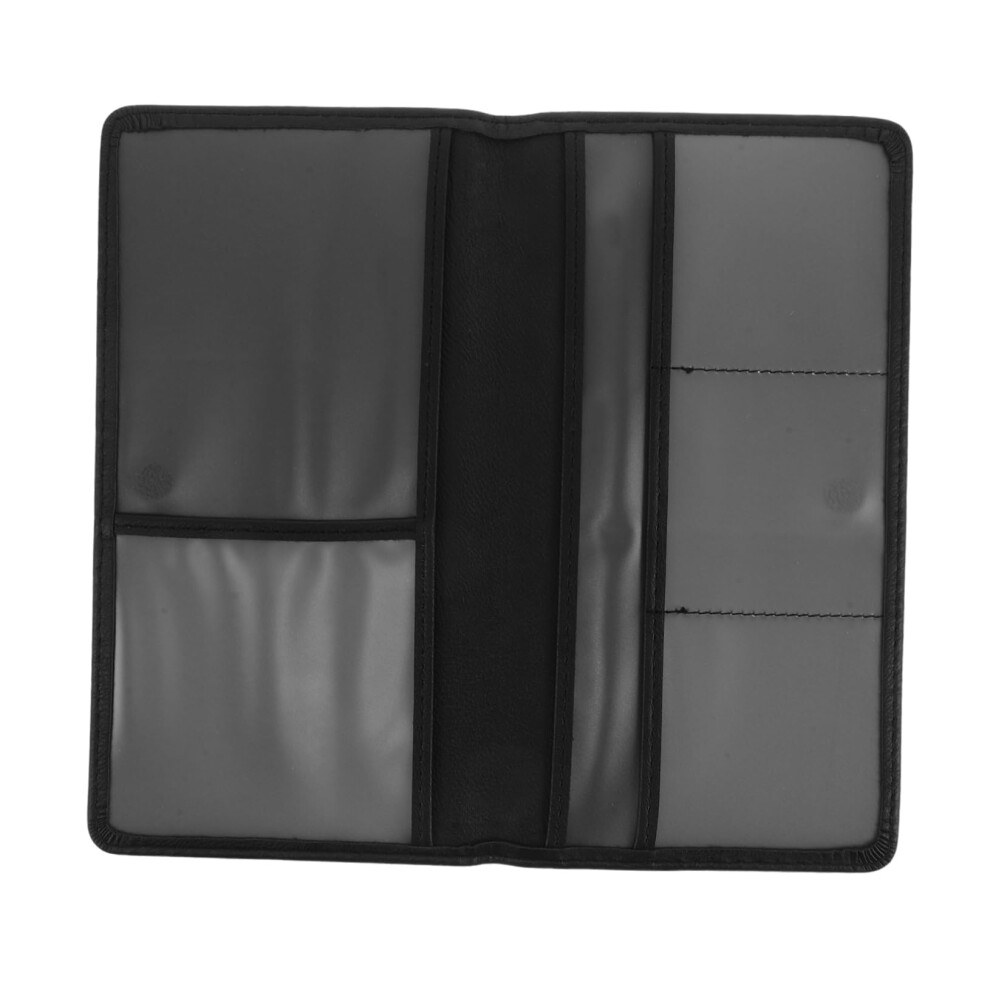 Pu Leather Car Registration And Insurance Holder, Wearresistant Vehicle Document Organizer For Glove Box 9053599098348