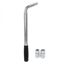 Lug Wrench Telescoping Extendable Handle with 17 19 21 23mm Sockets Durable CRV Steel