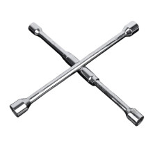 Car Tire Lug Wrench Heavy Duty Universal 4Way Folding Lug Nut Remover Compact Foldable Spanner