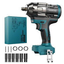 Cordless Impact Wrench for Makita 18V Battery, 1/2 Inch 1200Nm Torque Brushless Driver with LED and 6 Sockets