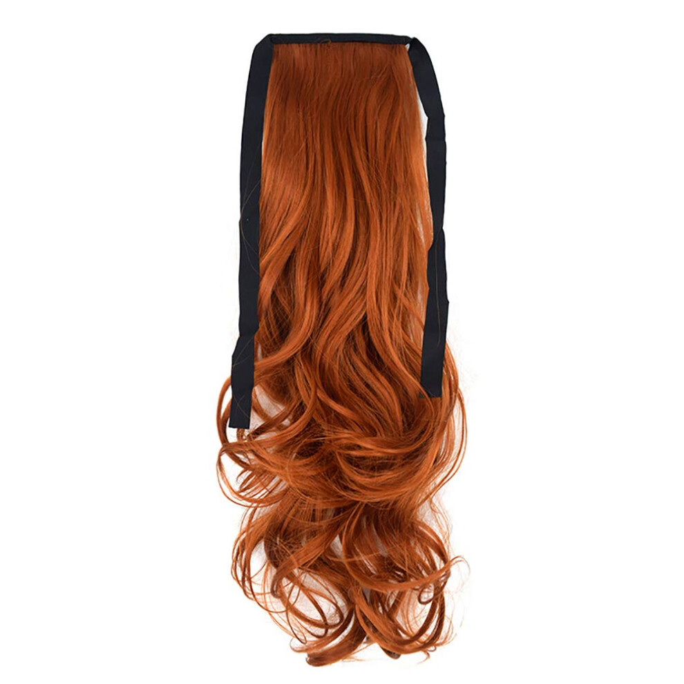 Clip In Ponytail Extension 20 Inch Synthetic Curly Heat Resistant Hairpiece for Women