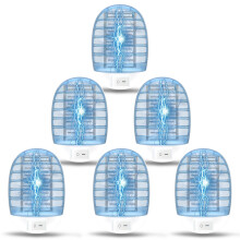 6 Pack Indoor Bug Zapper with Advanced Lightwave Technology, Silent Electric Fly Trap for Home and Kitchen