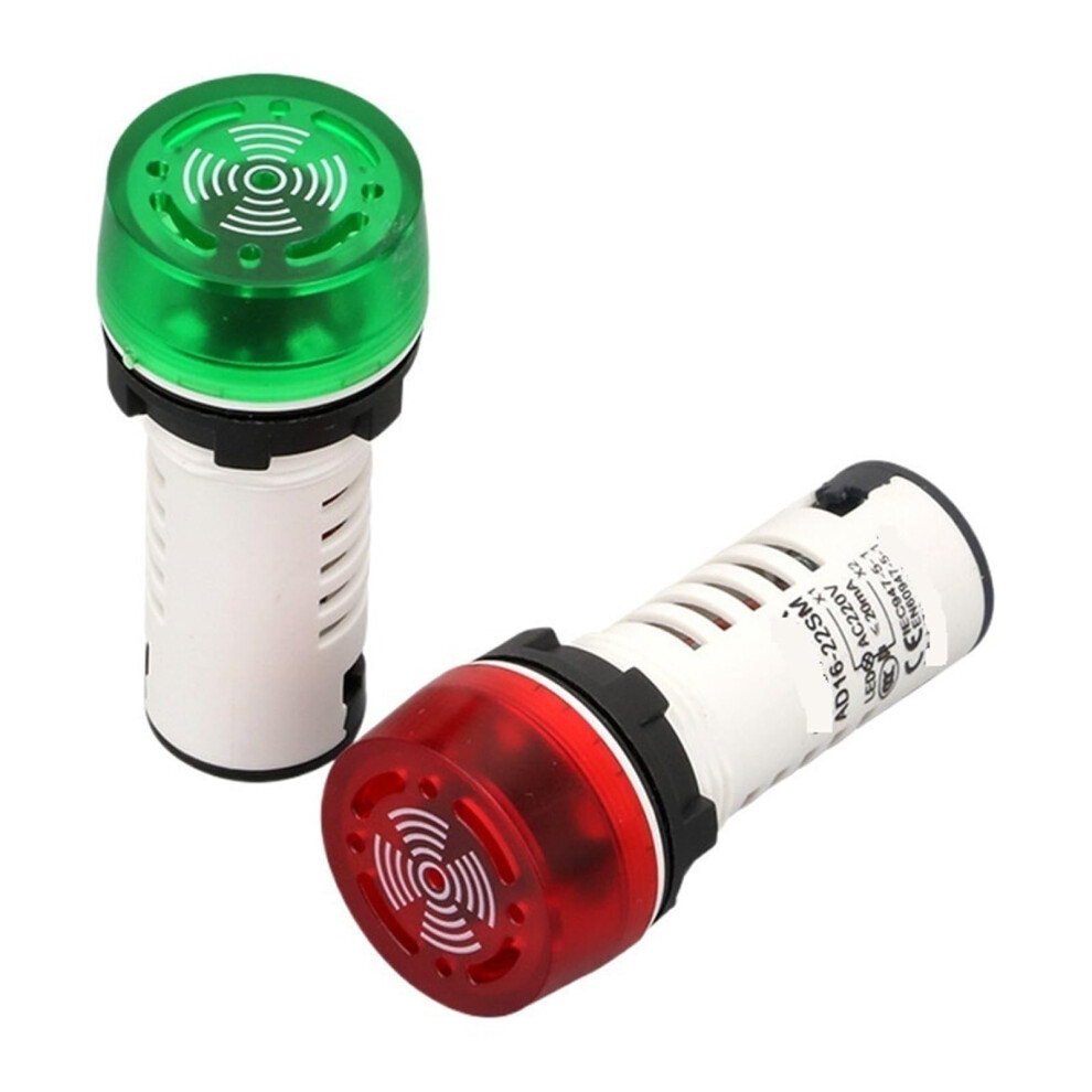 Industrial Alarm Buzzer 22Mm Ac220v Bright Led Flash Loud Intermittent Warning Sound Light 9053599175568