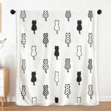 Cat Sherpa Blanket King Size with DualSided Comfort and Vivid Cat Print for Bed or Sofa
