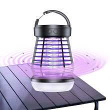 3 in 1 Bug Zapper Lantern, USB Rechargeable Mosquito Killer Lamp for Outdoor and Indoor Use, Black