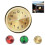 Car Dashboard Clock with Luminous Hands, Mini Quartz Analog Design for Vent or Dashboard, Gold 1