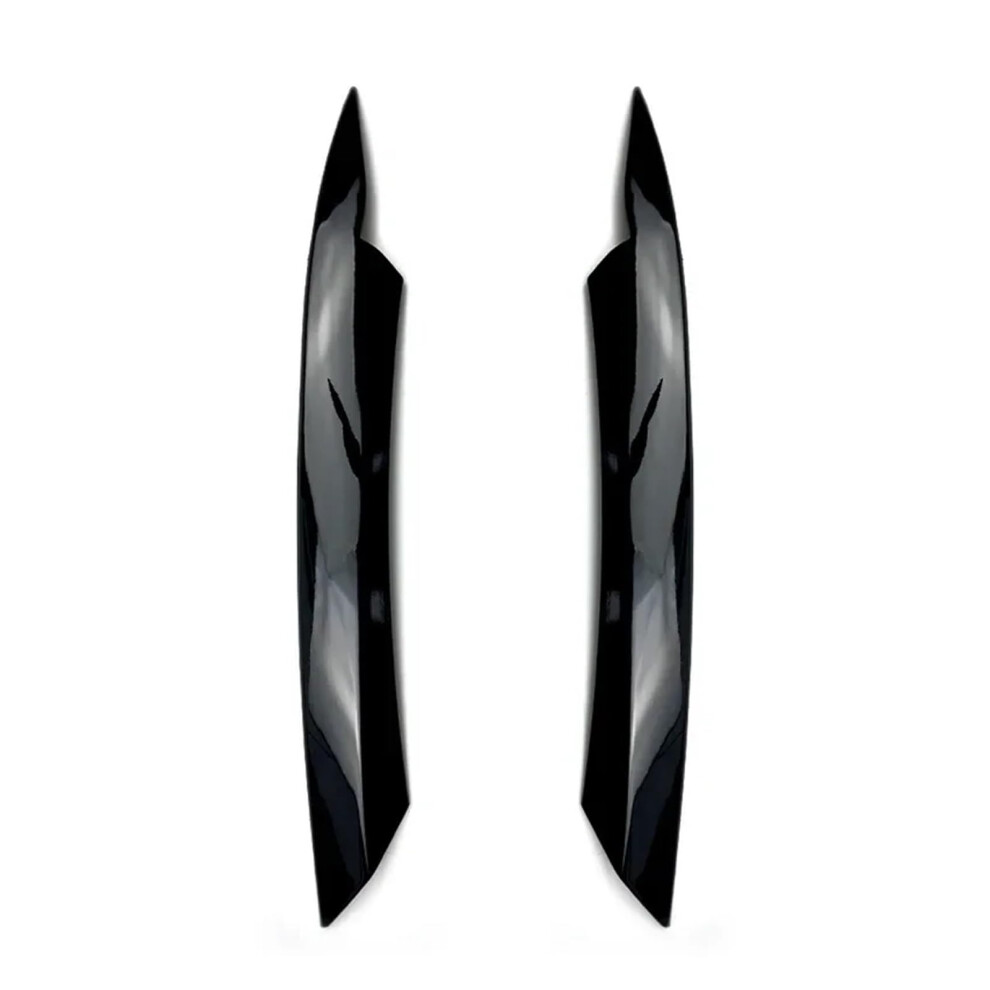 Glossy Headlight Eyebrow Eyelid Cover Trim, Scratch Protection For Vw Passat B7 20102014 Black 9455672774123