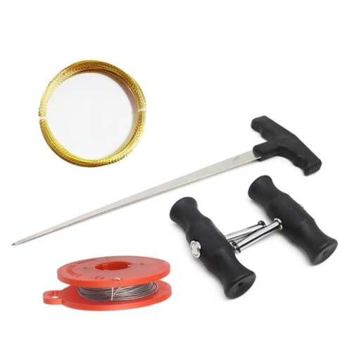 Windshield Removal Tool with Handle, 5pcs Durable Rustproof Steel Car Window Glass Cutting Wire Set