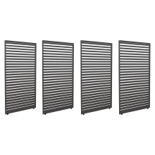 4er-Set Aluminium Paneele für Pergola MCW-L46, Terrassenüberdachung, Lamellenpaneel Modul, 204x369cm