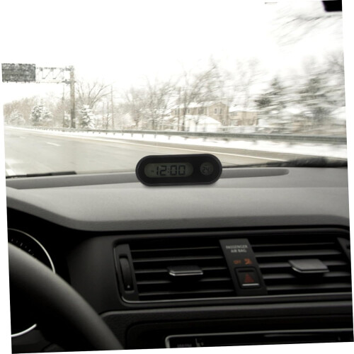Car Dashboard Clock with Thermometer, Backlit EasyRead Display, Compact Dual TimeTemperature 1