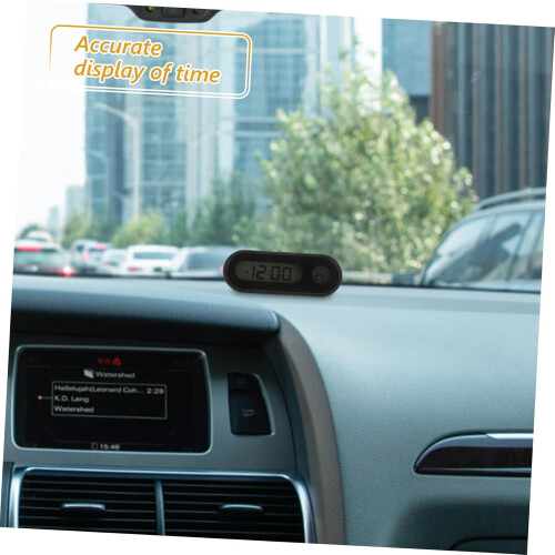 Car Digital Clock with Temperature Display, Dual TimeTemp, Backlit Screen for Vehicle Dashboard 1