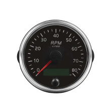 85mm Tachometer Gauge 08000RPM with Hourmeter 12V 24V for Car and Boat