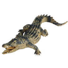 Realistic Animal Figurines Rubber Crocodile Toy Hand Painted Durable Jungle Wildlife Figure for Kids