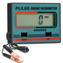Digital Tachometer and Hour Meter with Large LCD, Resettable Counter for Small Engines Chainsaws Lawn Mowers Motorcycles (Blue)