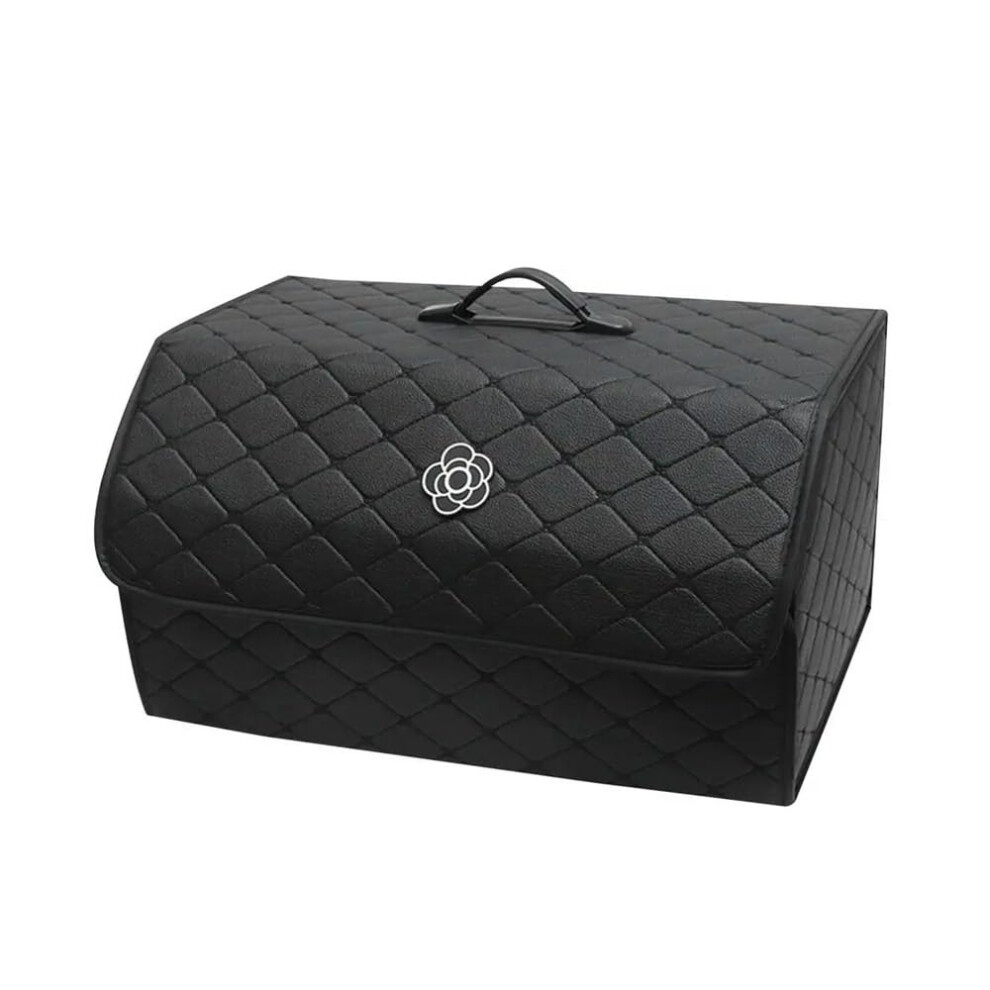 Car Trunk Organizer Large Capacity Foldable Pu Leather Storage Box For Suv Sedan Truck Purple 9455672777957