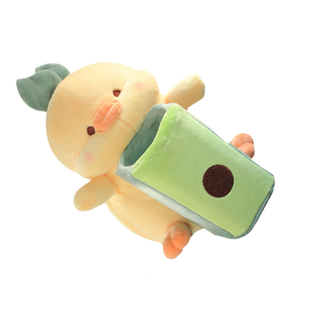 2 In 1 Car Tissue Holder And Trash Bin Animal Shape Plush Compact Spacesaving Waste Organizer 9053599105145