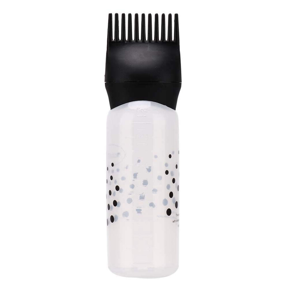 Black Hair Dye Applicator Bottle With Comb, 170Ml Pump Action For Precise Root Touch Ups Â
