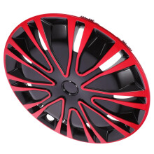 Car Wheel Hubcaps Black and Red Wheel Rim Covers Easy DIY Installation Stylish Durable Upgrade