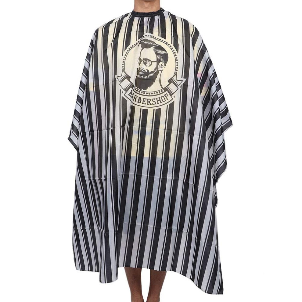 Hairdressing Cape with Adjustable Elastic Neckline, Hair Resistant Fabric Barber Cape for Salon and Home Hair Cutting and Dyeing