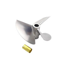RC Boat Propeller 50mm 3 Blade CNC Aluminum P1.4 Pitch Right Hand for Mono Racing Speedboat