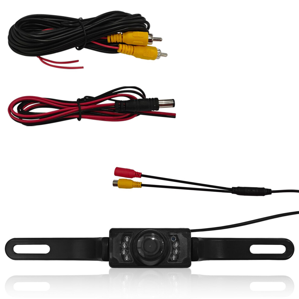 Backup Camera With Fullcolor Night Vision, Ip67 Waterproof 170 Wide Angle License Plate Camera 9053599106692