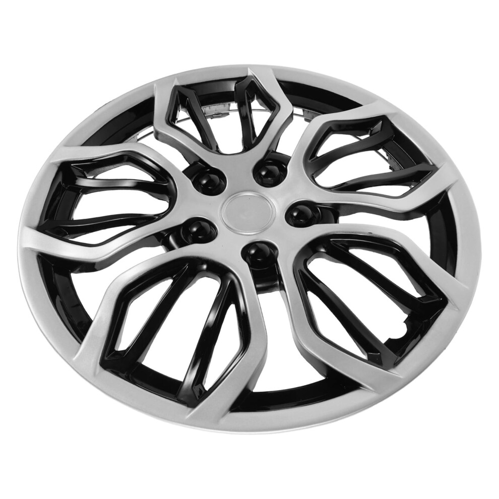 Car Wheel Center Caps Dual Color Stylish Hubcaps Universal Fit For Steel Rims Enhanced Protection 9053599106876