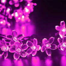 Solar String Lights Outdoor, Pink Cherry Blossom Fairy Lights 72FT 200 LED, Solar Powered, 8 Modes, IP65 Waterproof for Garden Patio Wedding Decor