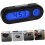Luminous Car Dashboard Clock with Thermometer LED Blue Backlight Accurate Temperature Display 2