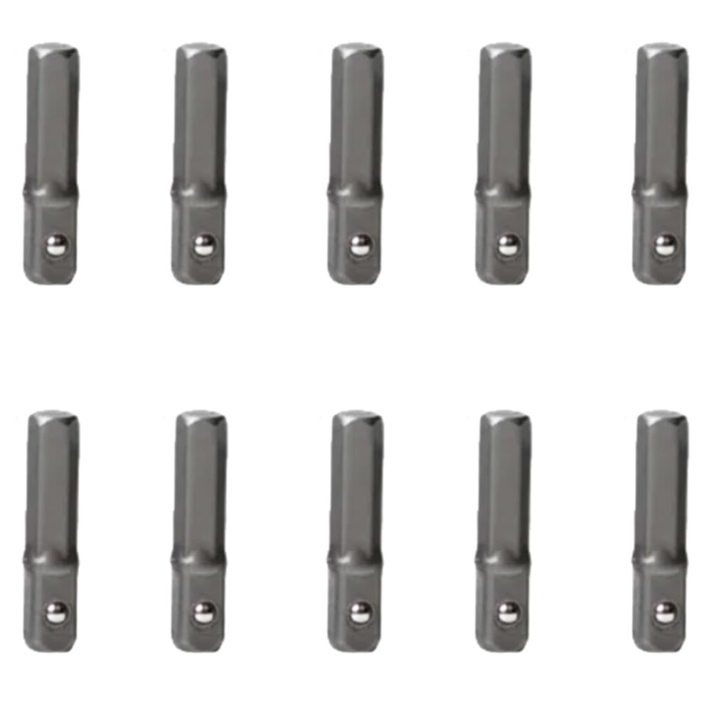 Impact Socket Adapter Set 1/4 Inch Hex Shank To Square Drive, Crv Steel, 10Piece Quick Conversion 9053599107880