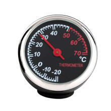Luminous Car Dashboard Clock with Thermometer, Night Display, Easy Vent Mount for Auto