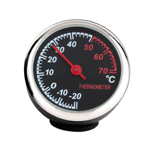 Luminous Car Dashboard Clock with Thermometer, Night Display, Easy Vent Mount for Auto