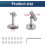 4PCS Adjustable Stainless Steel Handrail Brackets Rustproof Staircase and Deck Railing Support 2.2' 2