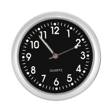 Car Dashboard Clock with Luminous Quartz Display, ScratchResistant Glass and Adhesive Mount