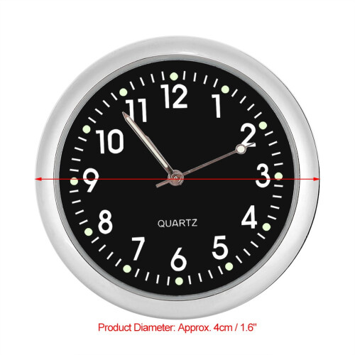 Car Dashboard Clock with GlowinDark Quartz Display and Adhesive Mount for Elegant Interior Decor 1