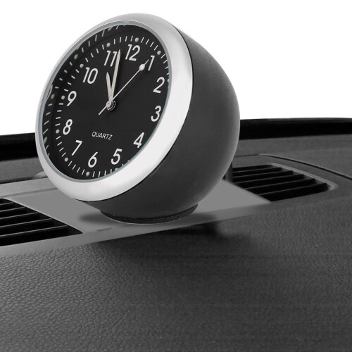 Car Dashboard Clock with GlowinDark Quartz Display and Adhesive Mount for Elegant Interior Decor 2