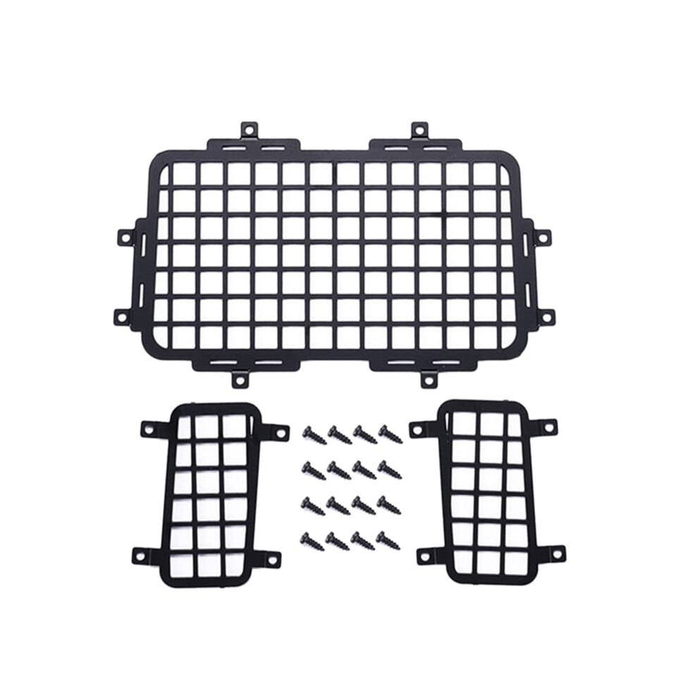 Mn99s Metal Rear Window Mesh For Mn D90 D99s 1/12 Rc Car Upgrade Parts, Durable Guard Black 9174973449645