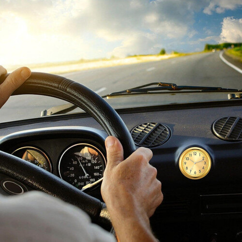 Luminous Analog Car Dashboard Clock with Quartz Movement and Easy StickOn Installation 1