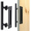 Heavy Duty Barn Door Handle Flush Mount Sliding Pull for Wood and Interior Doors Durable 4