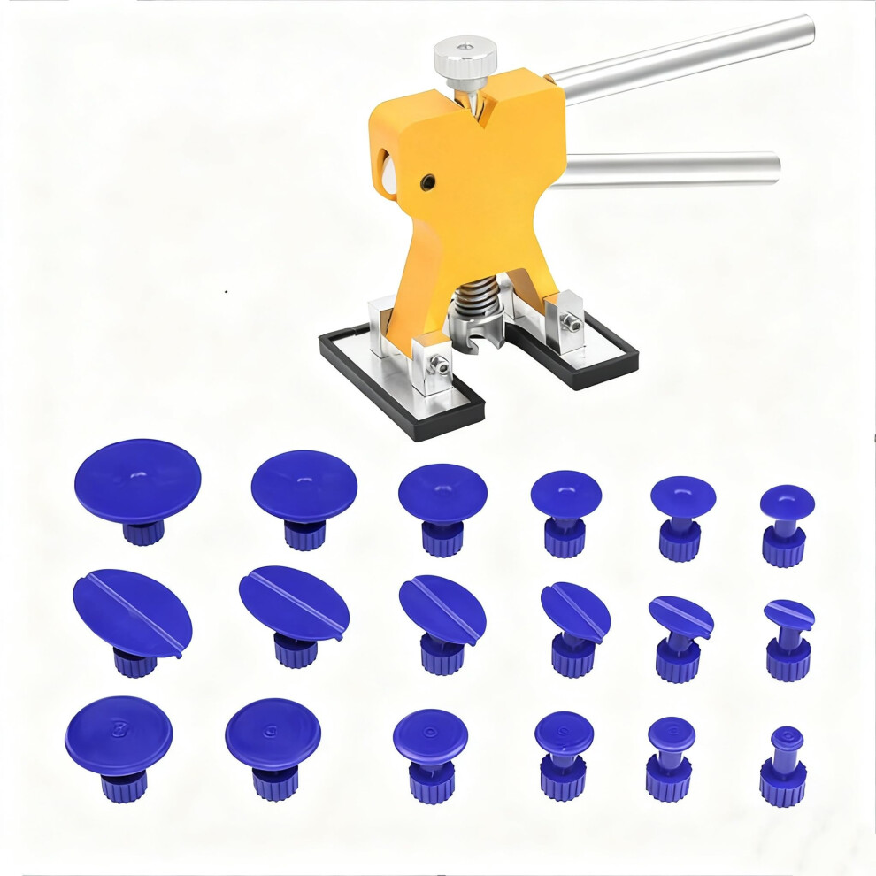 Paintless Dent Kit Car Dent Puller For Hail Damage And Auto Body Dent Removal Yellow 9455672782128